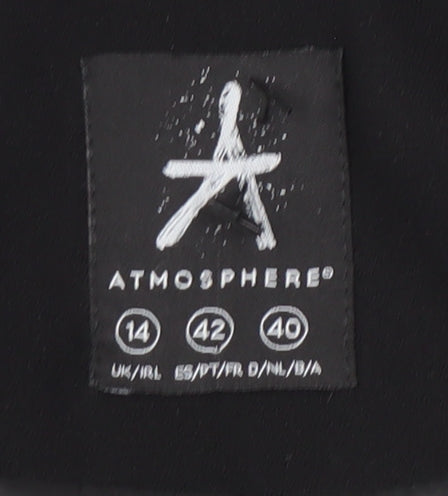 Atmosphere Women Black Size 14 Classic Single-Breasted Blazer