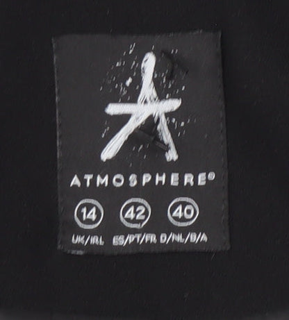 Atmosphere Women Black Size 14 Classic Single-Breasted Blazer