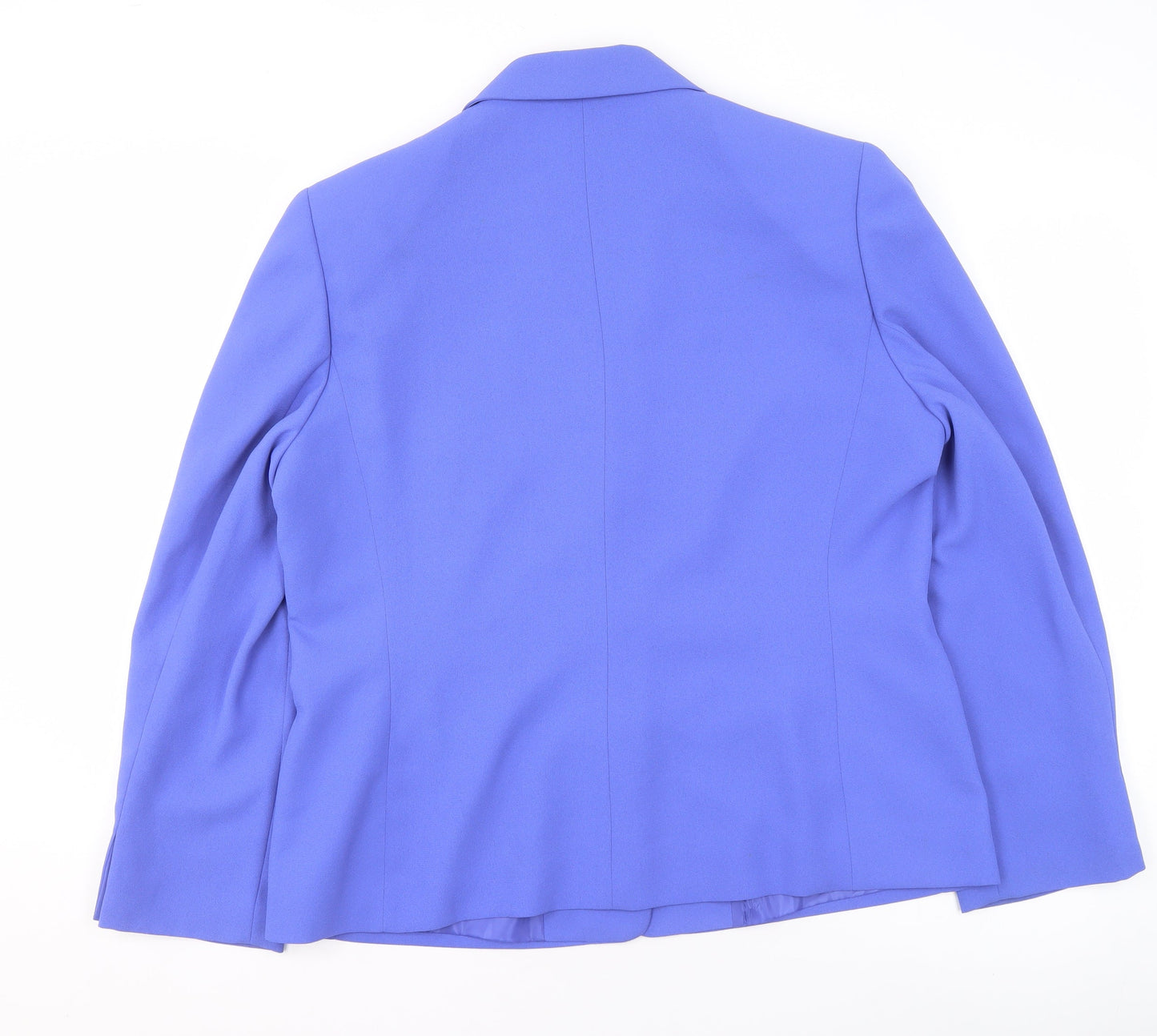 Jacques Vert Women Blue Size 16 Classic Single-Breasted Blazer