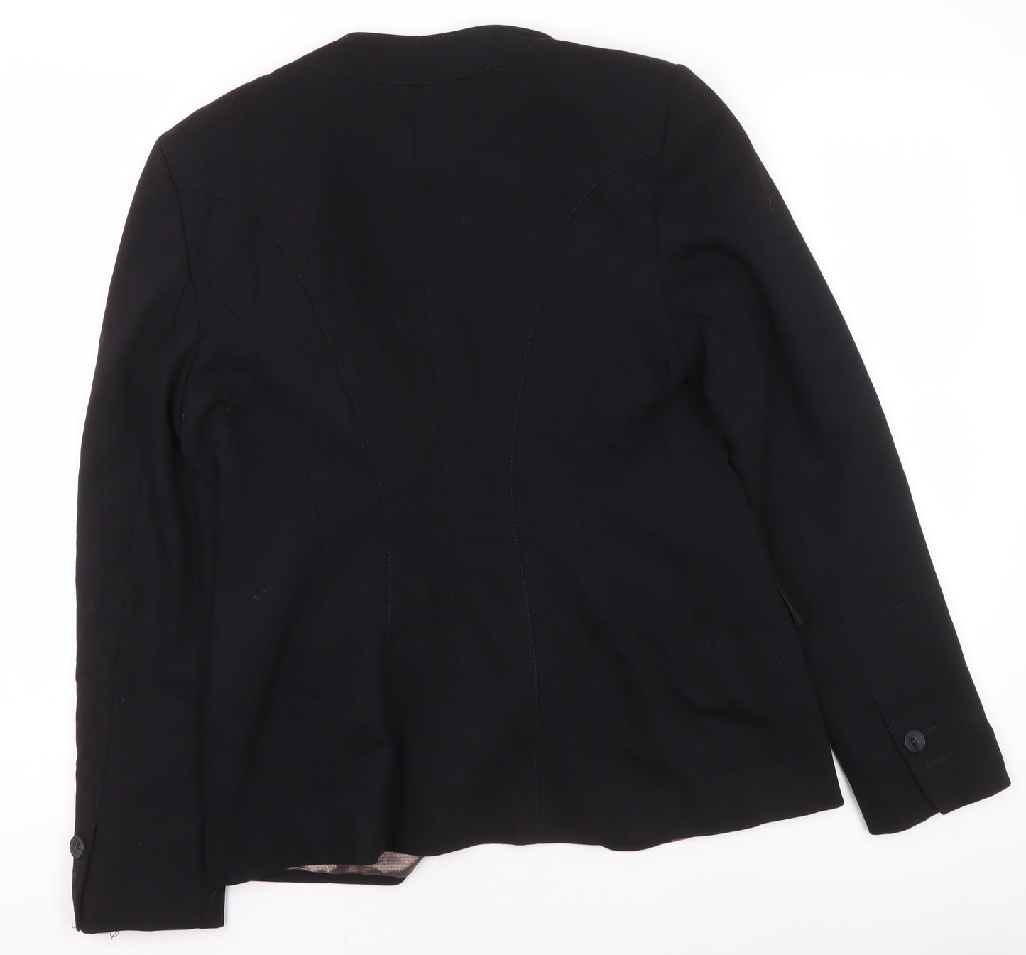 Next Women Black Size 12 Classic One-Button Blazer Jacket