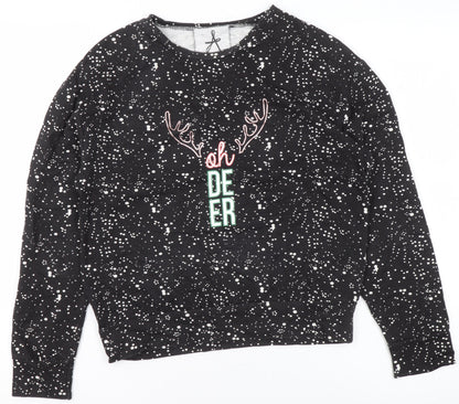 Womens UK Size 6 Atmosphere Black Pullover Sweatshirt