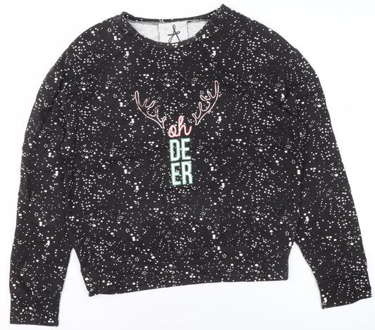 Womens UK Size 6 Atmosphere Black Pullover Sweatshirt