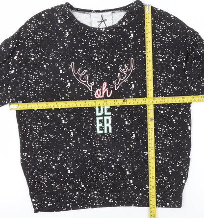 Womens UK Size 6 Atmosphere Black Pullover Sweatshirt