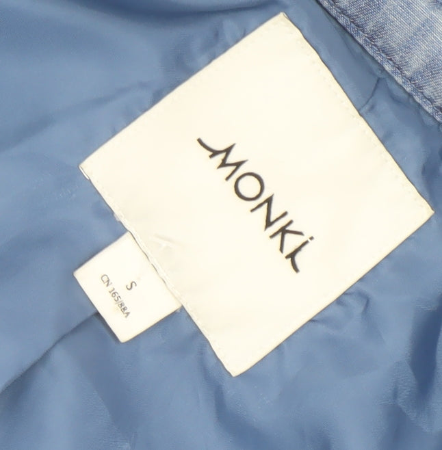Womens UK Size S Monki Blue Overcoat