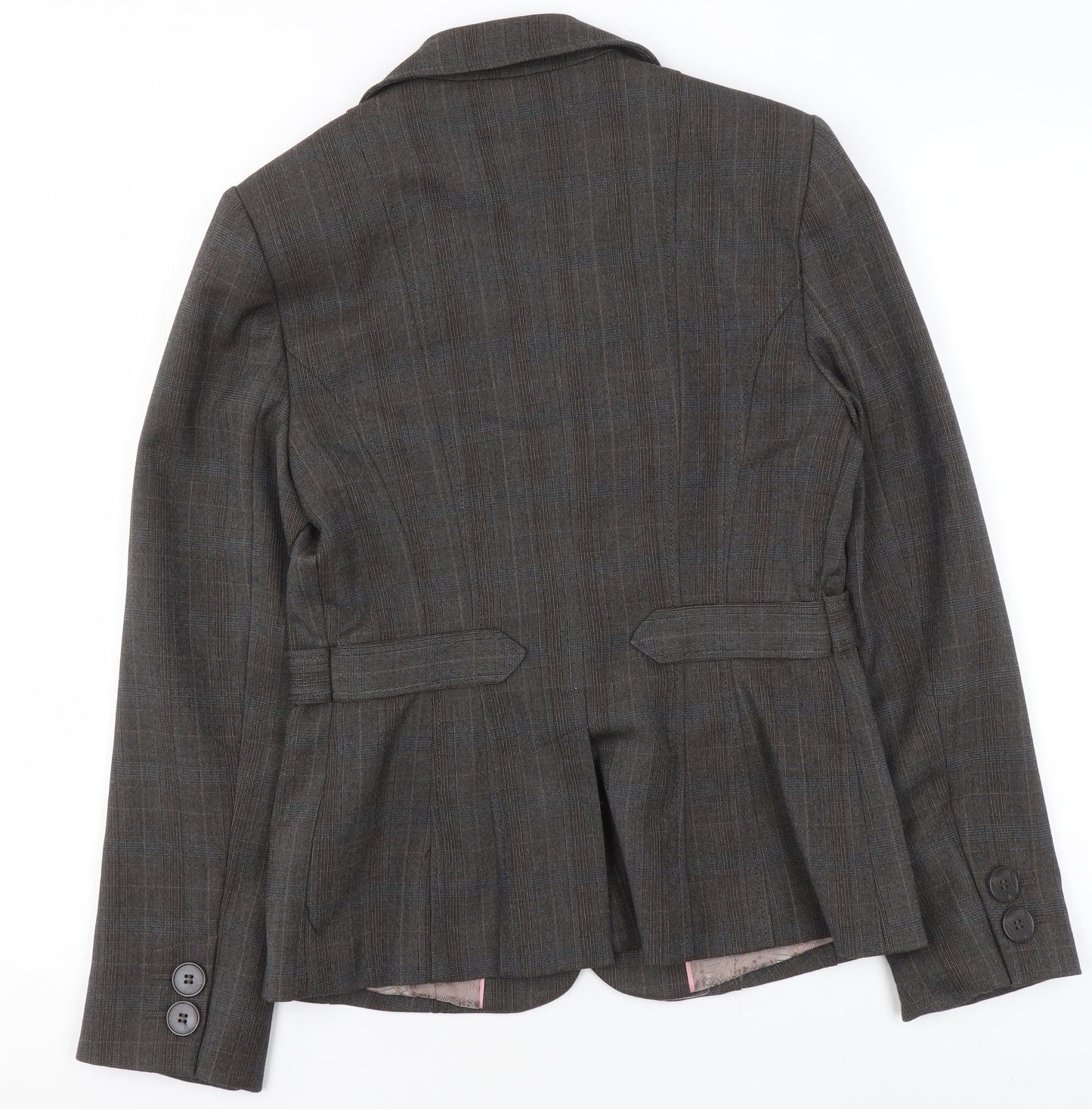 Next Petite Brown Check Tailored Blazer Size 8 Women’s Jacket