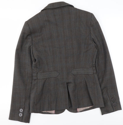 Next Petite Brown Check Tailored Blazer Size 8 Women’s Jacket