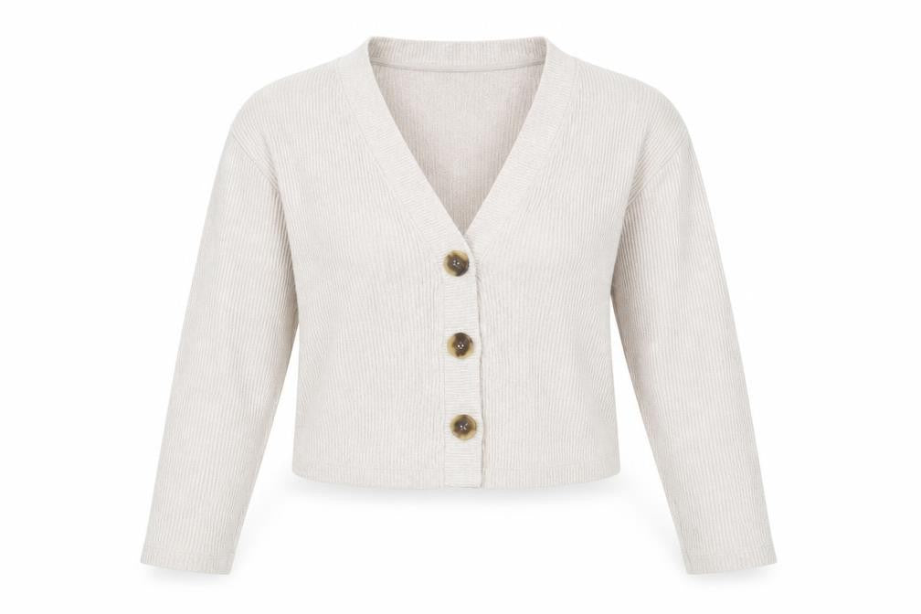 Womens UK Size S Pull & Bear Beige Cardigan Jumper