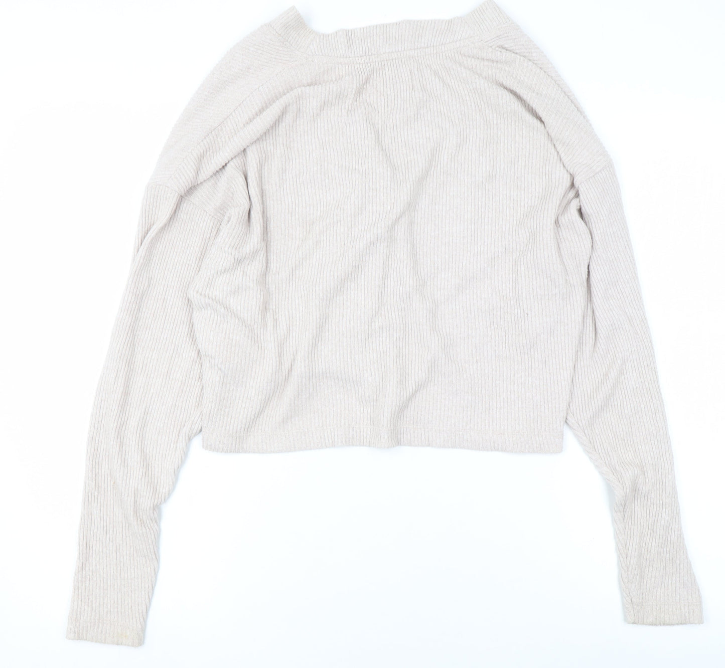 Womens UK Size S Pull & Bear Beige Cardigan Jumper