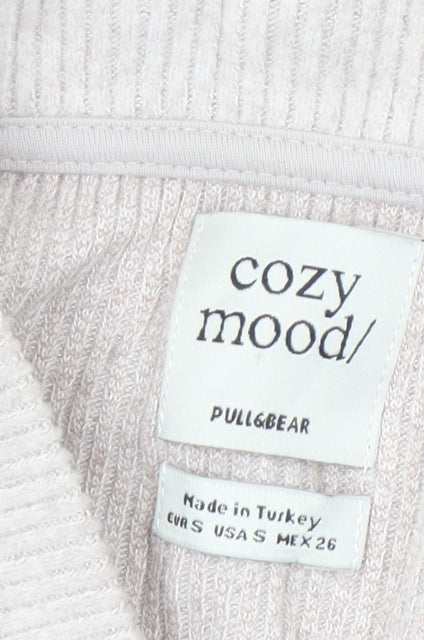 Womens UK Size S Pull & Bear Beige Cardigan Jumper