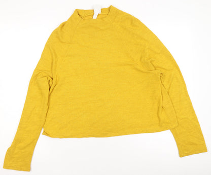 Womens UK Size S H&M Yellow Pullover Jumper