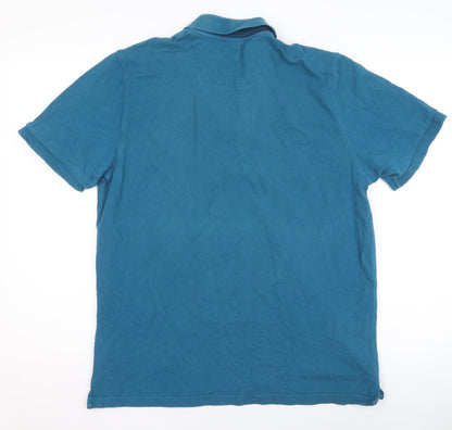 Joules Women Blue Classic Fit Polo Shirt Size L 100% Cotton