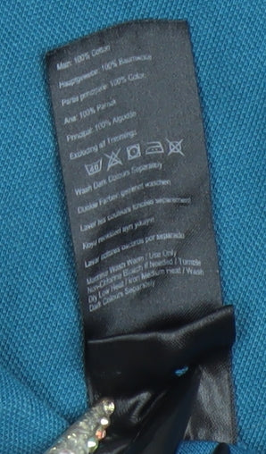 Joules Women Blue Classic Fit Polo Shirt Size L 100% Cotton