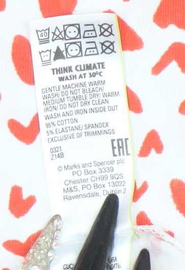 Womens UK Size 10 Marks and Spencer White Basic T-Shirt