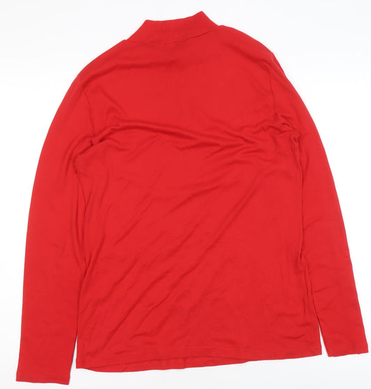 Womens UK Size 16 Dorothy Perkins Red Basic T-Shirt