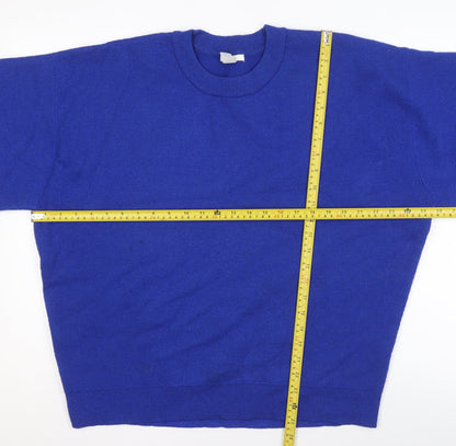 H&M Women's Blue Crew Neck Long Sleeve Pullover Jumper Size 12