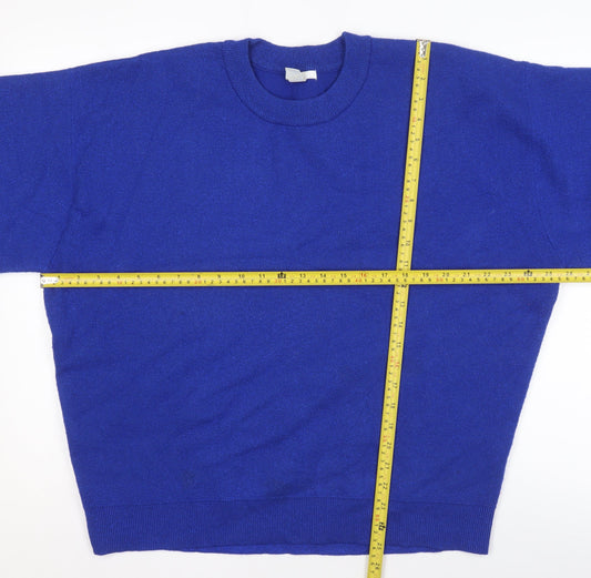 H&M Women's Blue Crew Neck Long Sleeve Pullover Jumper Size 12