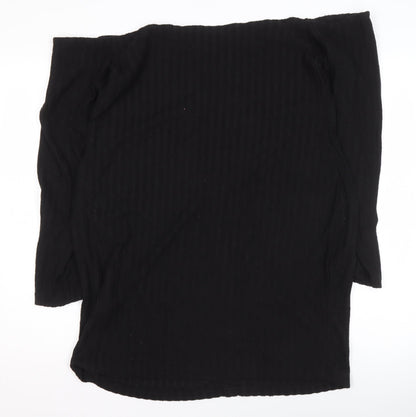 SHEIN Curve Women’s Black Off Shoulder Button Blouse 3XL