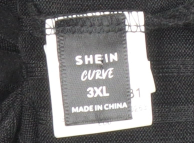 SHEIN Curve Women’s Black Off Shoulder Button Blouse 3XL