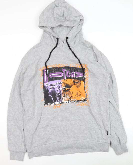 Womens UK Size M Gotcha Grey Pullover Hoodie