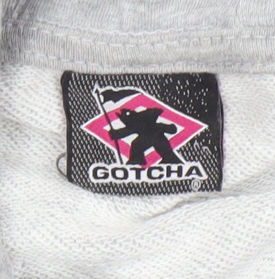 Womens UK Size M Gotcha Grey Pullover Hoodie