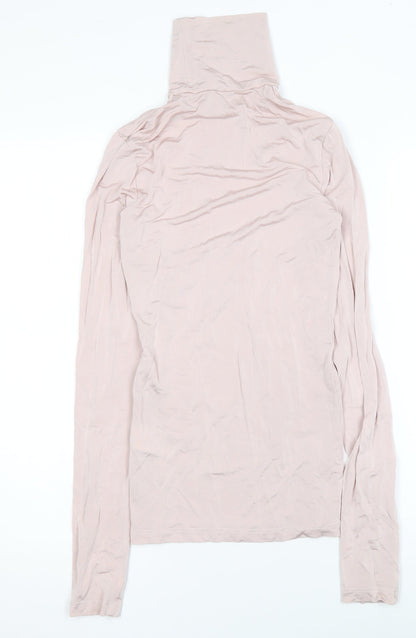 Womens UK Size 6 H&M Pink Basic T-Shirt