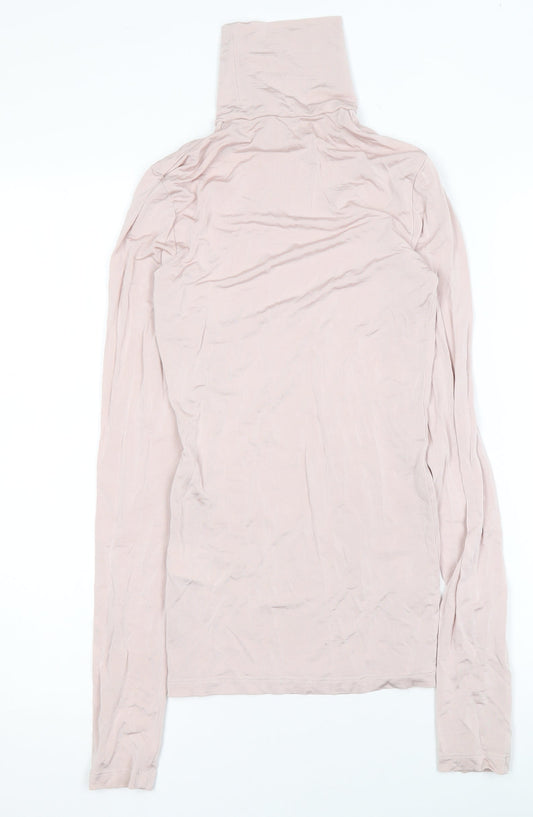 Womens UK Size 6 H&M Pink Basic T-Shirt