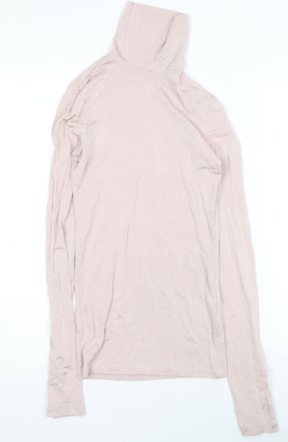 Womens UK Size 6 H&M Pink Basic T-Shirt