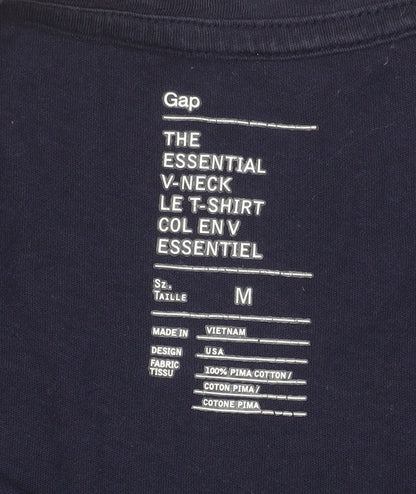 Gap Women’s Blue Long Sleeve V-Neck Cotton T-Shirt Size M