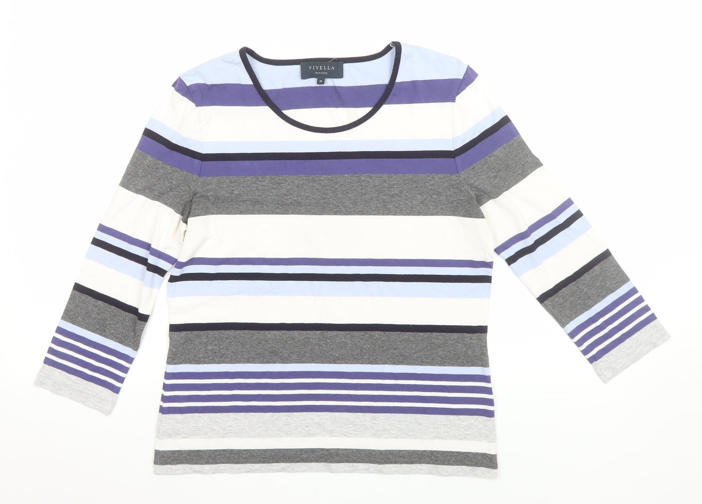 Womens UK Size M Viyella Multicoloured Basic T-Shirt