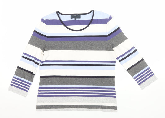 Womens UK Size M Viyella Multicoloured Basic T-Shirt