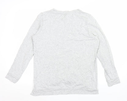 Oasis Womens Grey Merci Long Sleeve Casual T-Shirt Size M
