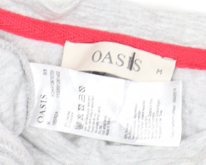 Oasis Womens Grey Merci Long Sleeve Casual T-Shirt Size M