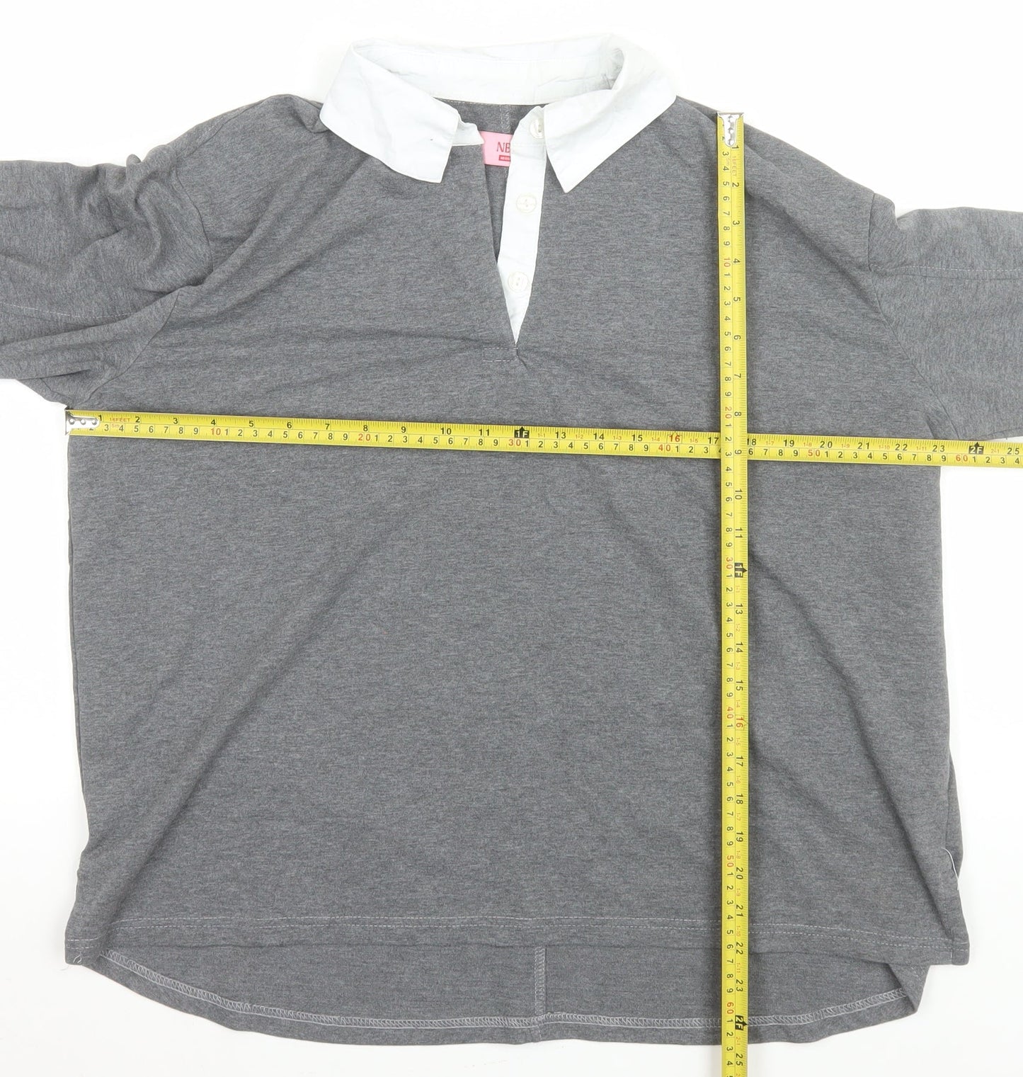 Womens UK Size M NESAA Grey Basic Button-Up