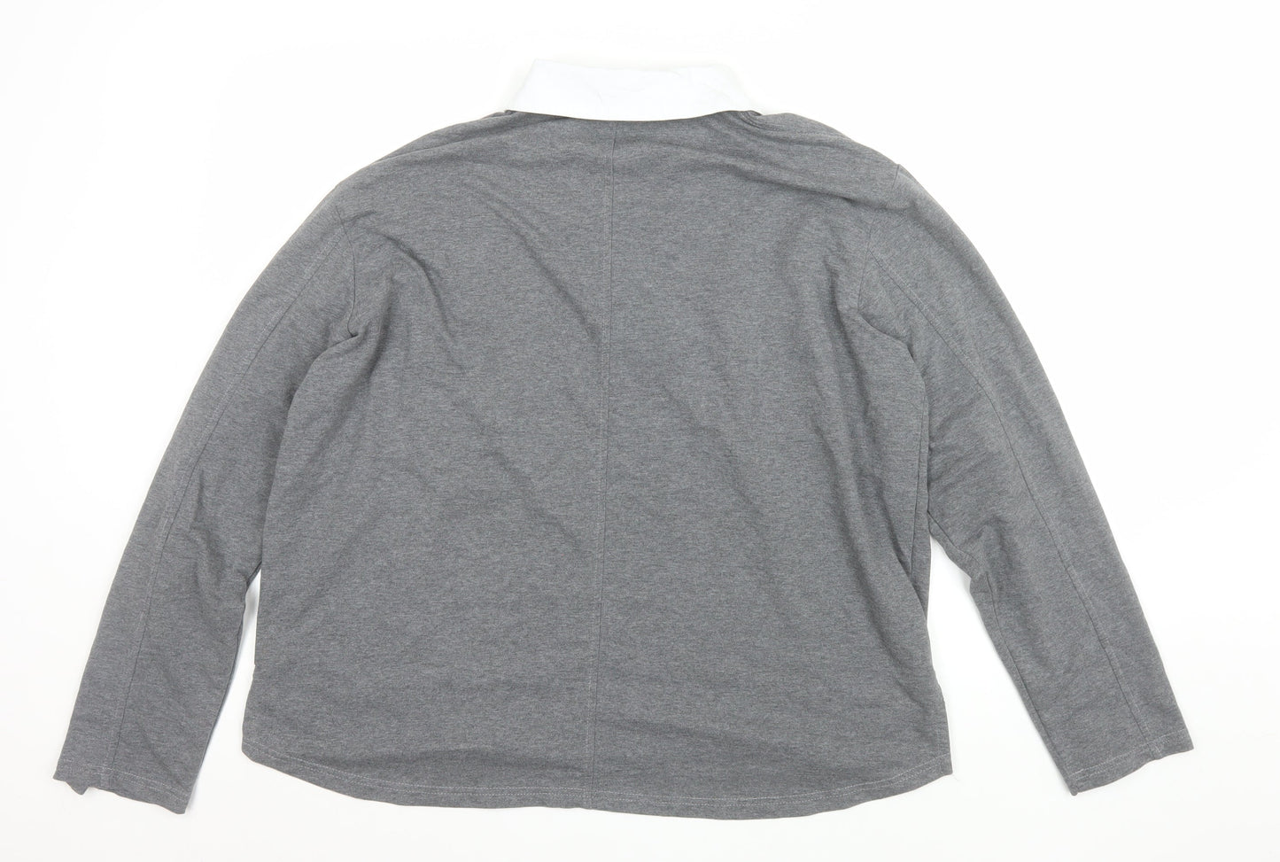 Womens UK Size M NESAA Grey Basic Button-Up
