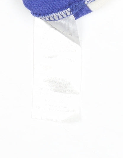 Joules Women Blue White Striped Long Sleeve Cotton T-Shirt Size 12