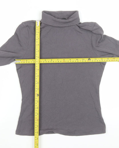 Womens UK Size S Cider Grey Basic T-Shirt