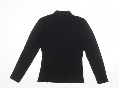 Womens UK Size M B&C Collection Black Basic Polo