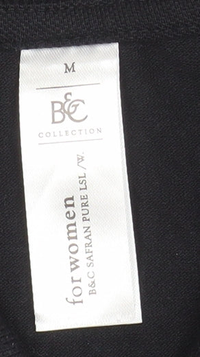 Womens UK Size M B&C Collection Black Basic Polo