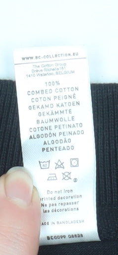 Womens UK Size M B&C Collection Black Basic Polo