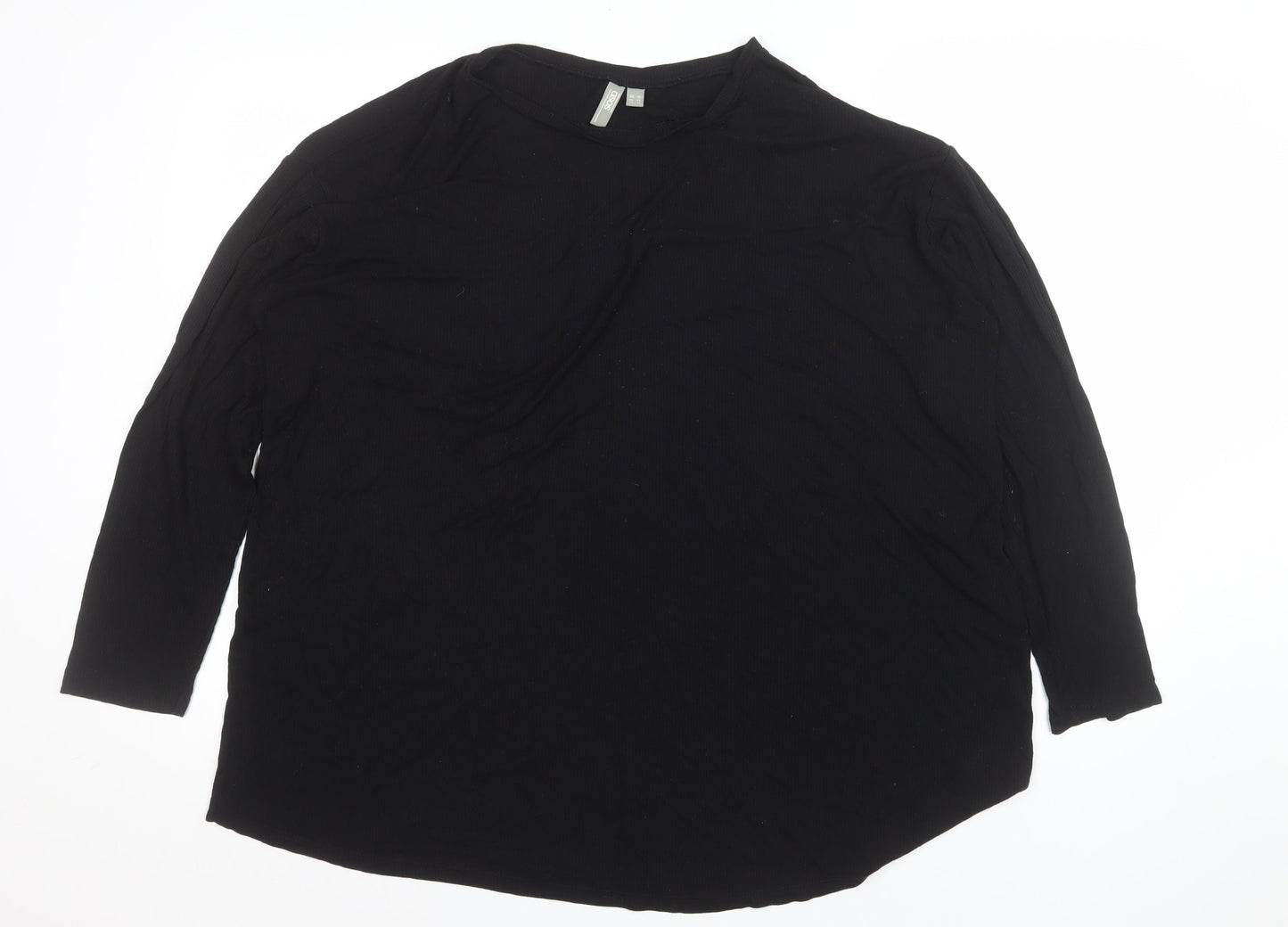 Womens UK Size 20 ASOS Black Basic T-Shirt