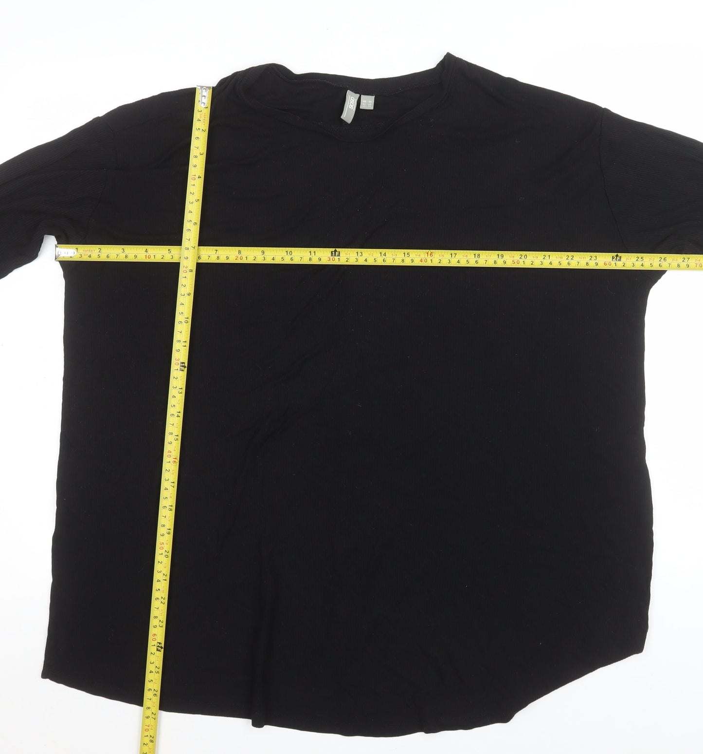 Womens UK Size 20 ASOS Black Basic T-Shirt