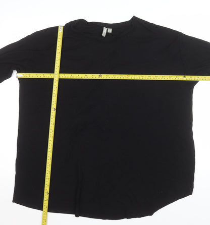 Womens UK Size 20 ASOS Black Basic T-Shirt