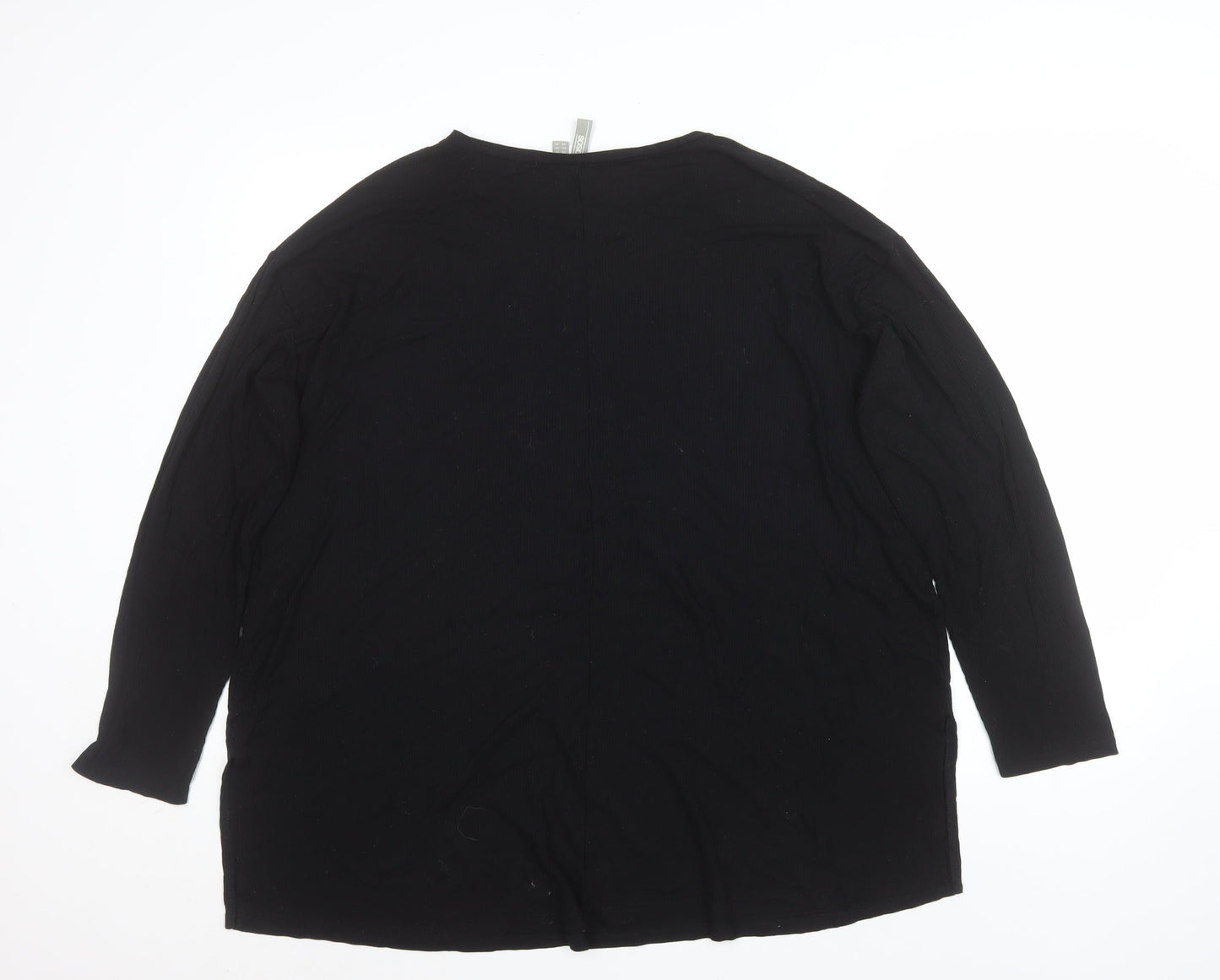 Womens UK Size 20 ASOS Black Basic T-Shirt