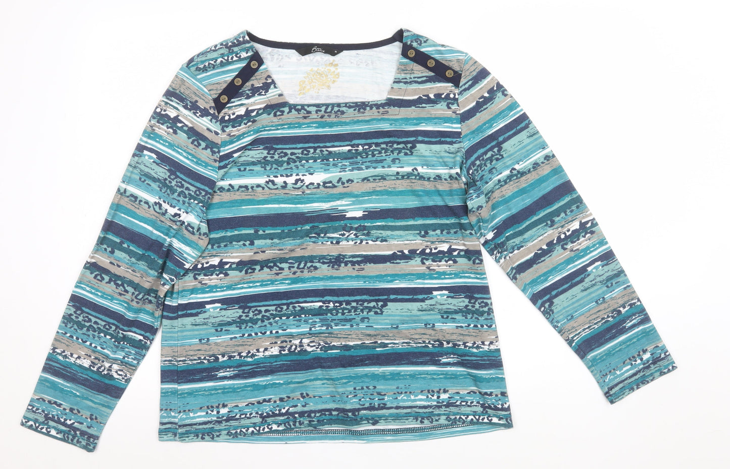 Womens UK Size M BM Casual Multicoloured Basic T-Shirt