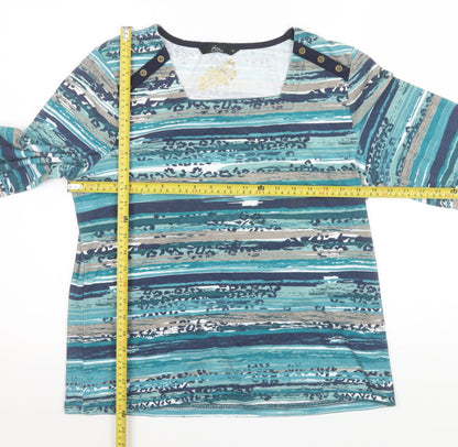 Womens UK Size M BM Casual Multicoloured Basic T-Shirt