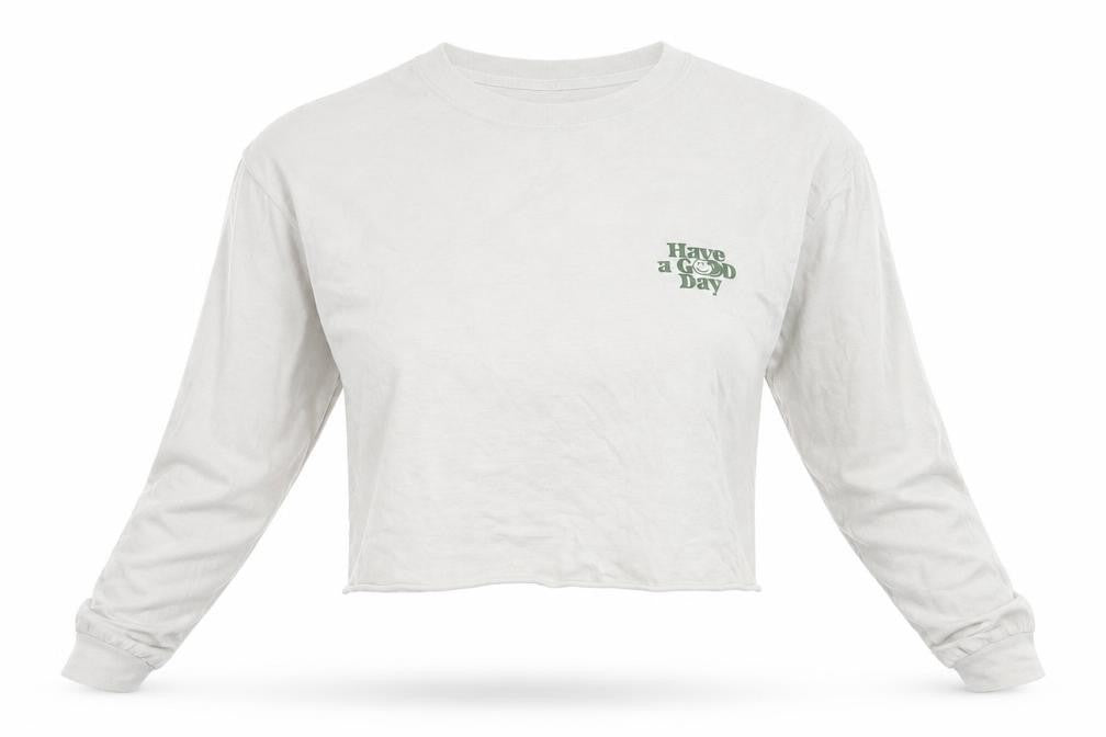 Womens UK Size S Urban Outfitters White Cropped T-Shirt