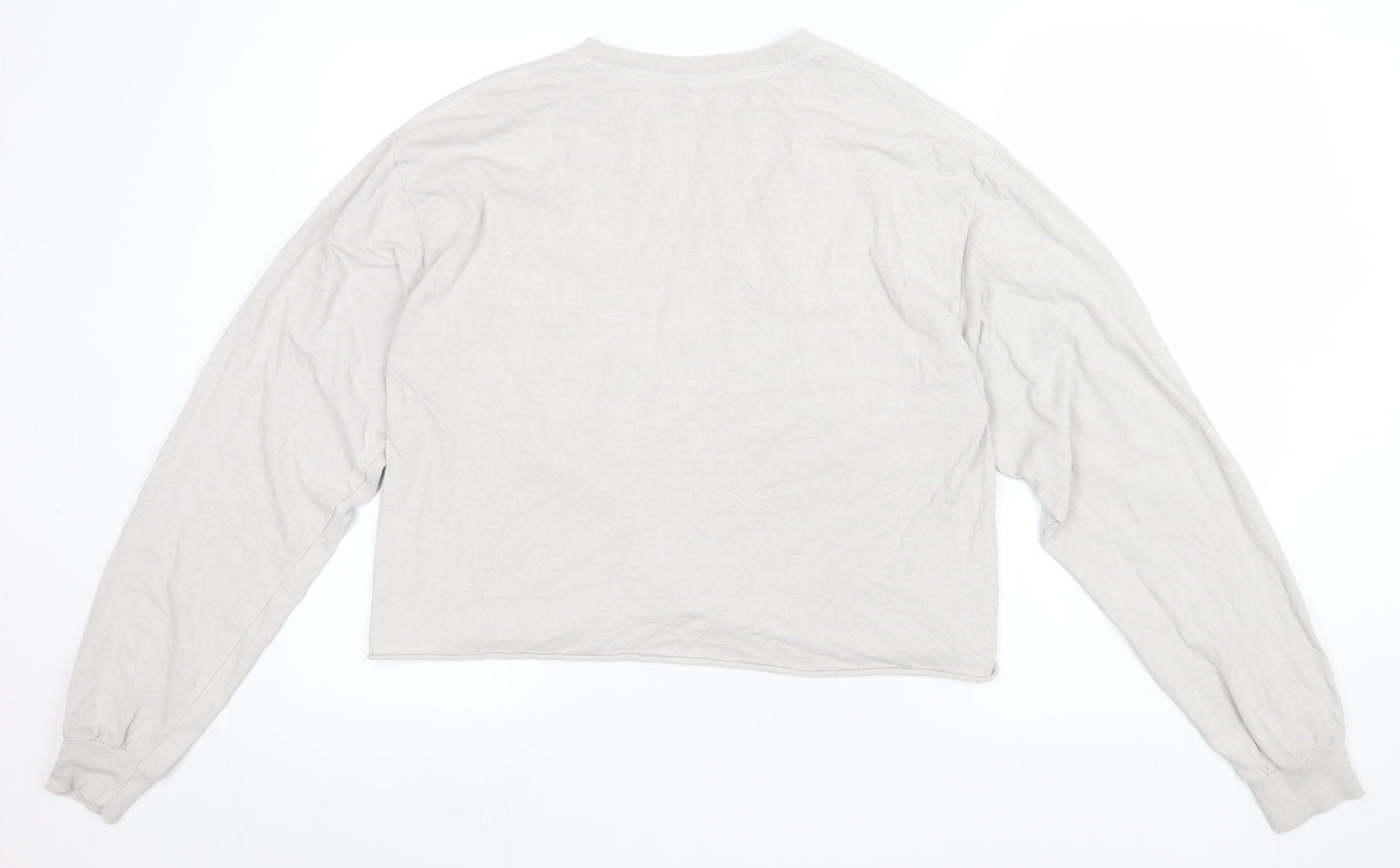 Womens UK Size S Urban Outfitters White Cropped T-Shirt