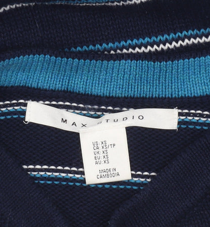 Womens UK Size XS Max Studio Blue Pullover Jumper