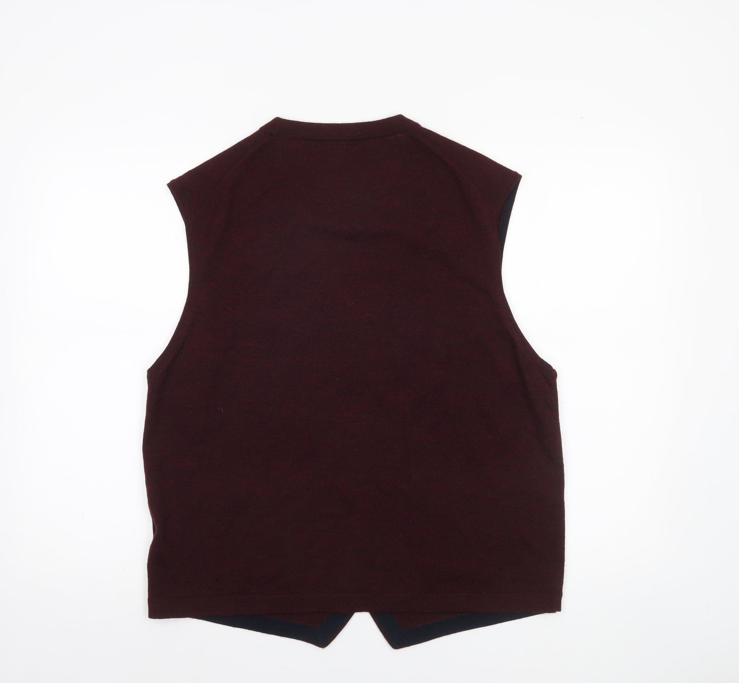 White Stuff Men's Brown Wool Sleeveless Vest Jumper 2XL