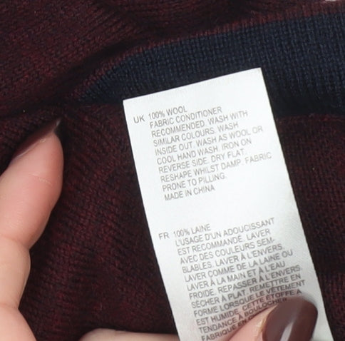 White Stuff Men's Brown Wool Sleeveless Vest Jumper 2XL